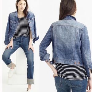 Crew denim tyler wash cropped jean jacket C0172 XS